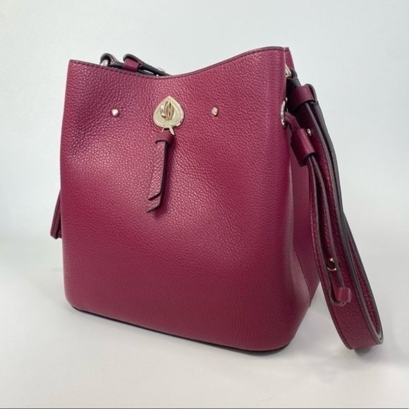 Kate Spade Marti Shoulder Crossbody Bucket Bag in Blackberry Preserve - Picture 7 of 13